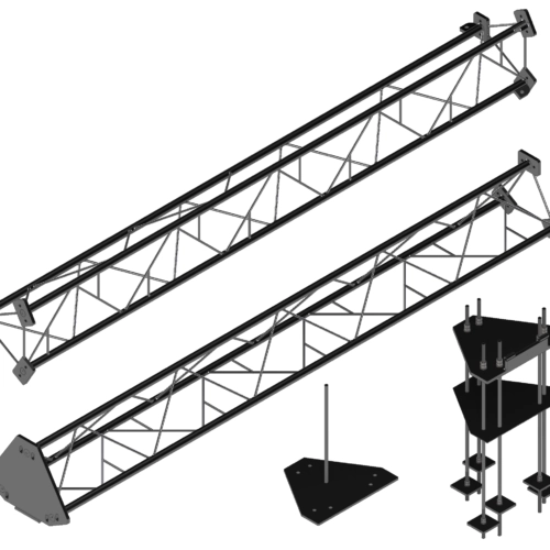 Mast 6330mm 2 piece all steel