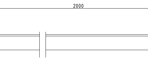 D514-P2 Strut with fixed length L=2000mm