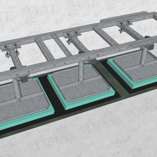 GR129-02 frame for 3pcs RU/LR 2,16m