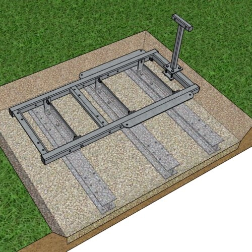 GR130-03 frame for 2 RU/LR equipment in tarrain