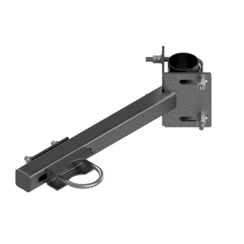 D165-A Tower mount Ø50-Ø90 / L50-L80 , L=500, for antenna pipe Ø76, slotted holes