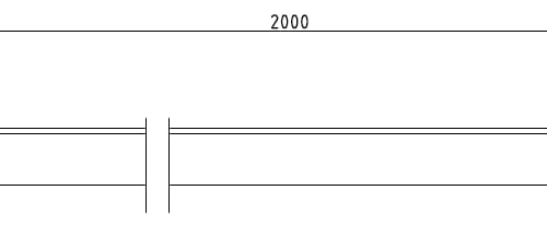 D514-P2 Strut with fixed length L=2000mm