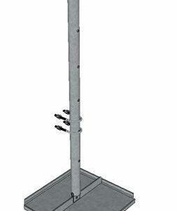 GR120-11-P19-L Load distributing plate with Ø60 pipe, L=1400mm