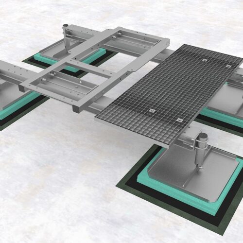 GR129-07 frame on roof 2 pcs beams 2m