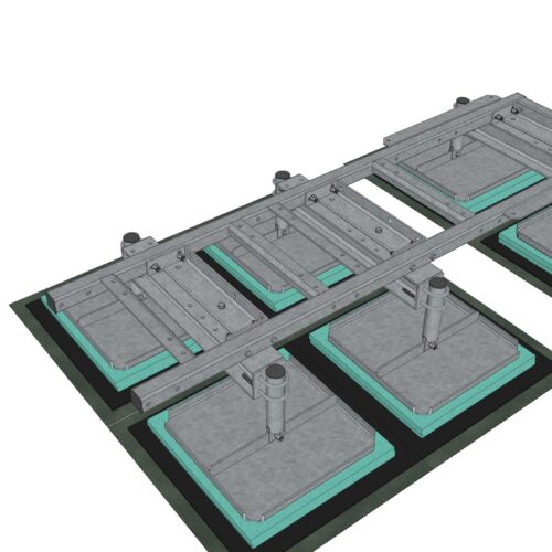 GR129-19 ODU frame on roof 3 pcs beams 0.8m