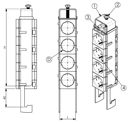 sRF A4/ 4x1/2 (17) INLINE - 6115511412 - 50PCS