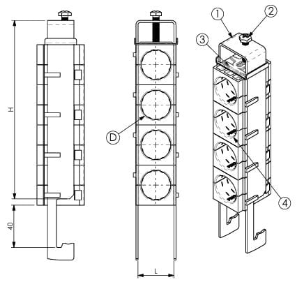 sRF A4/ 4x1/2 (17) INLINE - 6115511412 - 50PCS