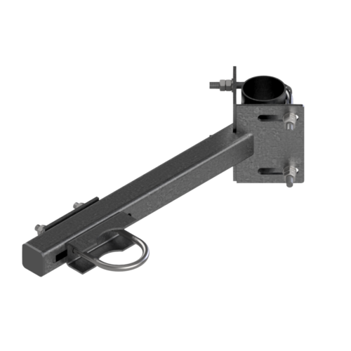 D165-A Tower mount Ø50-Ø90 / L50-L80 , L=500, for antenna pipe Ø76, slotted holes